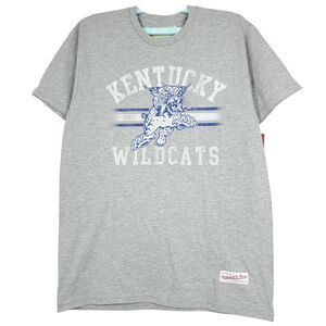 Kentucky Wildcats Mitchell‎ & Ness NCAA M Medium Shirt Distressed Logo Gray NWT